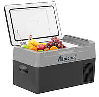 Компресорний автохолодильник Alpicool G22 (22 літри). Охолодження до -20℃. Живлення 12, 24, 220 вольт.
