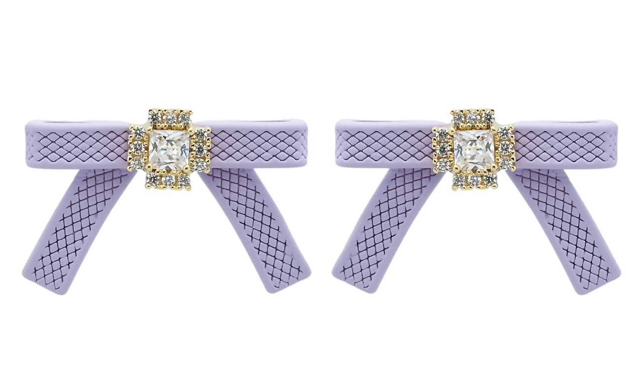 Сережки Xuping QQMM Позолота 14K пусети "Банти з покриттям Soft-touch"