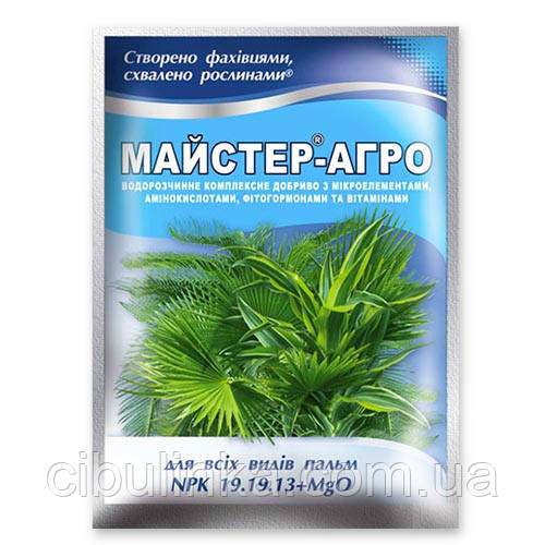 Комплексное минеральное удобрение Мастер-Агро для всех видов пальм NPK 19.19.13+MgO, 25 г