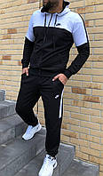 Мужской спортивный костюм Nike черно-белый. Черный мужской спортивный костюм Найк осень