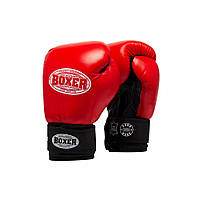 Рукавички боксерські BOXER 6 oz шкіра 0,8-1 мм червоні