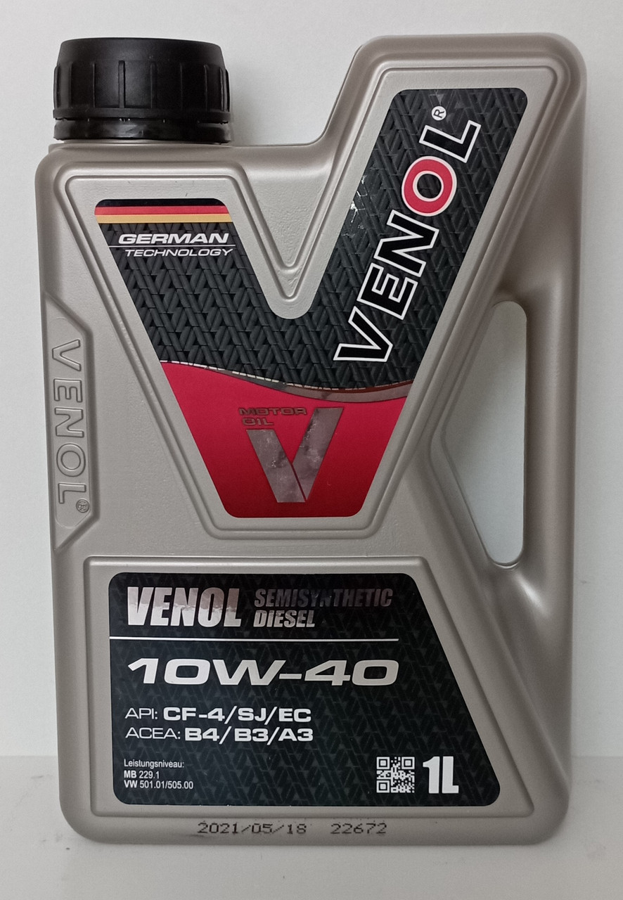 Масло моторне VENOL 10W40 DIESEL 1л