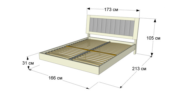 Размеры кровати Орфей