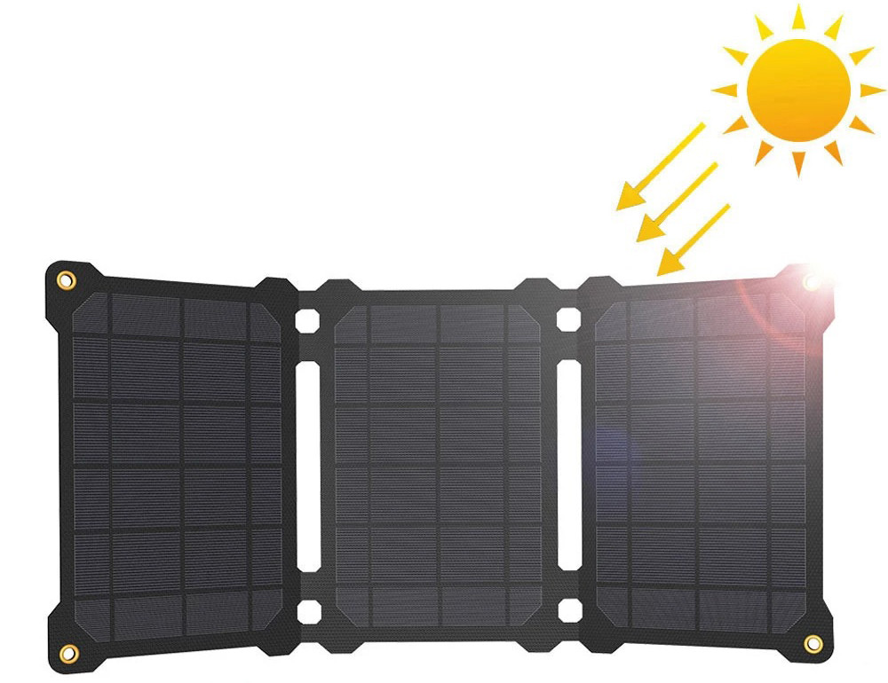 Солнечное зарядное устройство Allpowers 21W на элементах SunPower и ETFE покрытием ( AP-ES-004-BLA ) Black - фото 7 - id-p1651627263