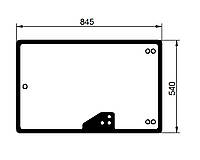 Стекло John Deere - Телескопический погрузчик - 3200 3215 3220 3400 3415 3420 - заднее