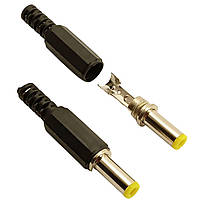 Штекер живлення 5.5x2.5x14.0 мм, жовтий