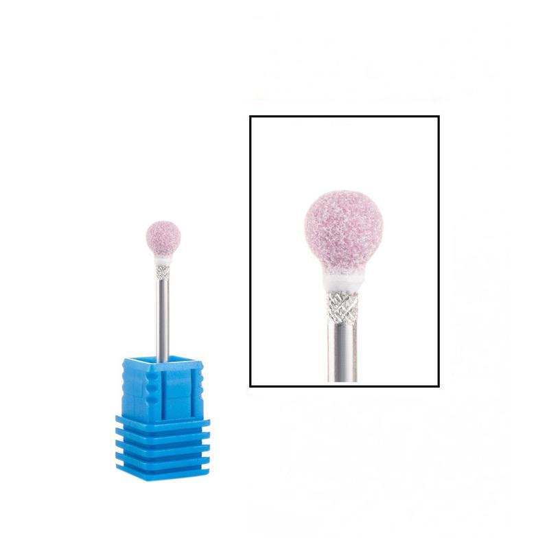 Фреза корундова Nail Drill "Кулька" діаметр 6 мм 45-13 рожева