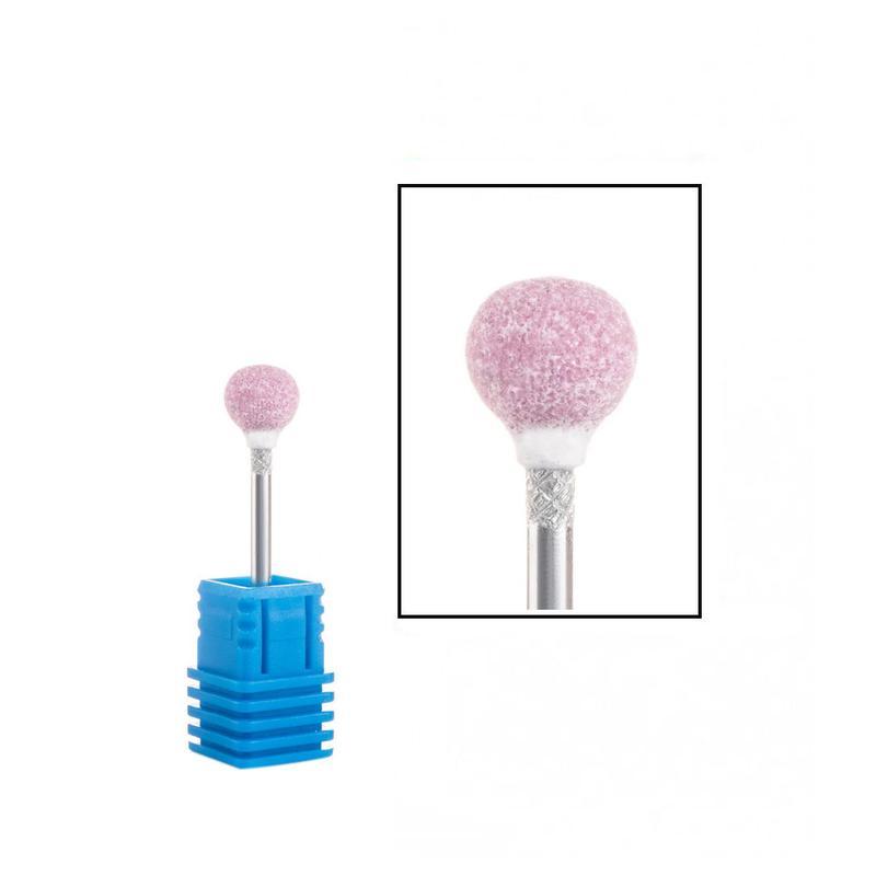 Фреза корундова Nail Drill "Шарик" діаметр 8 мм 45-15 рожева