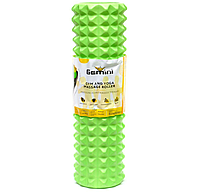 Роллер для йоги и пилатеса Gemini Grid Spine Roller 45х14 см с выемкой под спину Зеленый (G0012GR)