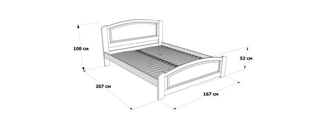 Размеры кровати Едель