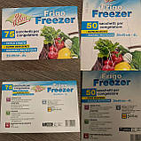 Пакети для заморожування та зберігання продуктів у холодильнику Frigo Freezer (50 шт., 4L), фото 5