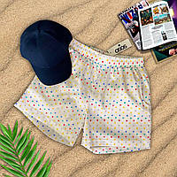 Мужские пляжные шорты яркие купальные шорты для моря плавки короткие бежевые XL (Bon)