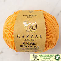 Пряжа Gazzal Organic Baby Cotton 418 Горчица (Газзал Органик Беби Котон) 100% оргинический хлопок