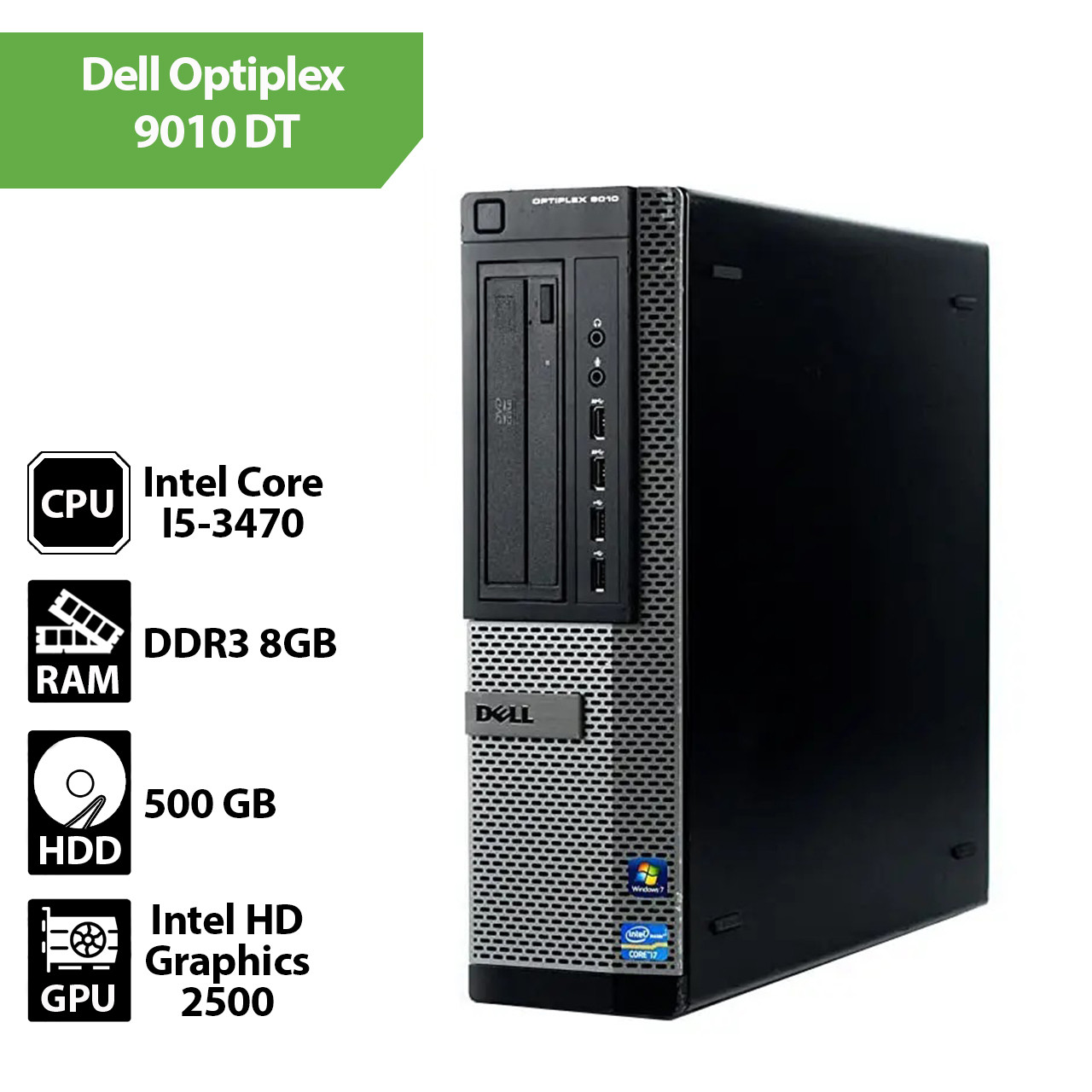 Системний блок Dell Optiplex 9010 DT (Core I5-3470/DDR3 8Gb/HDD 500Gb)