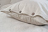 Постільна білизна Lotus Washed cotton — Pinstripe беж, фото 4