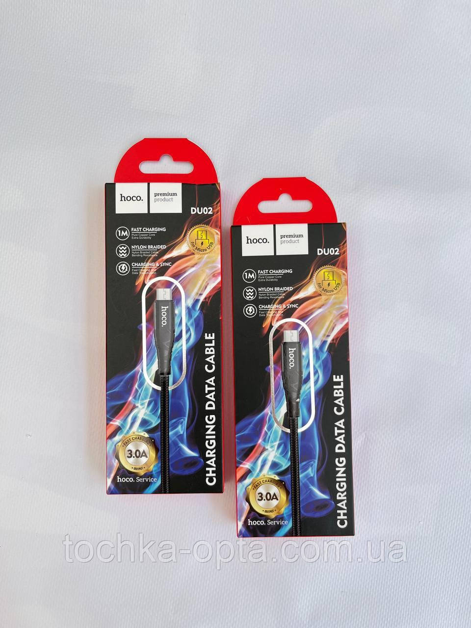 USB Кабель HOCO DU02 USB - MicroUSB 1M чорний
