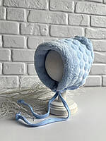 Теплая зимняя шапочка для малышей 0-3 месяца осень / зима Зефирка Lari Голубой