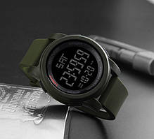 Чоловічий спортивний наручний годинник SKMEI 1257 електронний з підсвіткою, армійський цифровий годинник