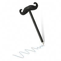 Ручка кулькова з вусами-гумкою Invotis "Mustache" 4009325