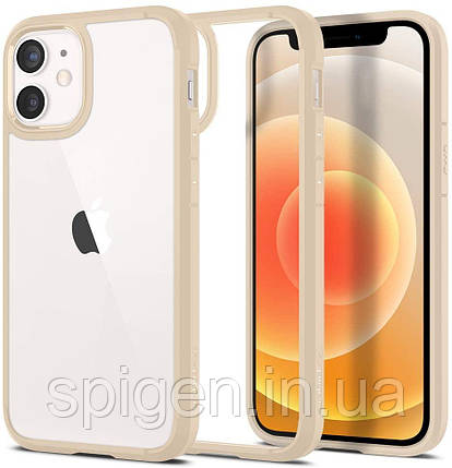 Чехол Spigen для iPhone 12 mini (5.4") - Ultra Hybrid, Sand Beige (ACS02178), фото 1