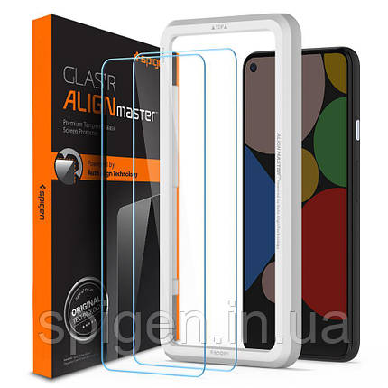 Захисне скло Spigen для Pixel 4a (5G) Glas.tR AlignMaster (2 шт), Black (AGL02044), фото 1