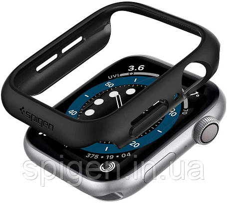 Чехол Spigen для Apple Watch SE / 6 / 4 (40mm) - Thin Fit, Black (01CS24484), фото 1