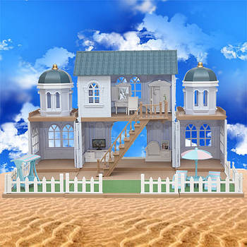 Ігровий набір Вілла на морському березі Сільваніан Фемілі (2 поверхи, меблі, світло, в коробці) 012-11