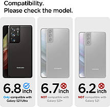 Чохол Spigen для Samsung Galaxy S21 Ultra — Rugged Armor, Black (ACS02349), фото 3
