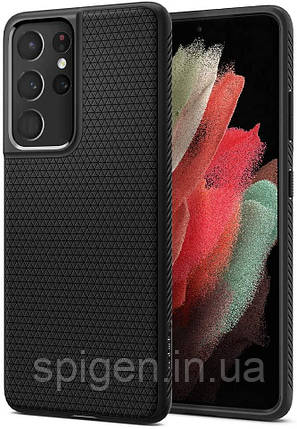 Чохол Spigen для Samsung Galaxy S21 Ultra — Liquid Air, Black (ACS02350), фото 1