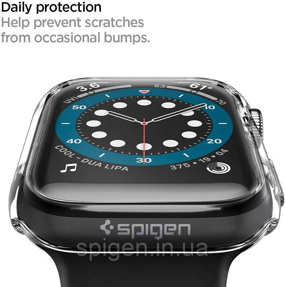 Чехол Spigen для Apple Watch SE / 6 / 5 / 4 (40mm) Thin Fit, Crystal Clear (ACS02815) - фото 5 - id-p1652170065