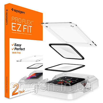 Захисне скло для Apple Watch (40mm) Spigen, EZ FiT, Pro Flex (упаковка 2шт), (AFL01219), фото 1