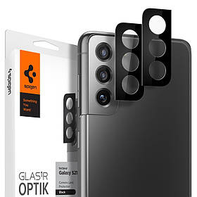 Захисне скло Spigen для камери Samsung Galaxy S21 — Optik (2 шт.), Black (AGL02735)
