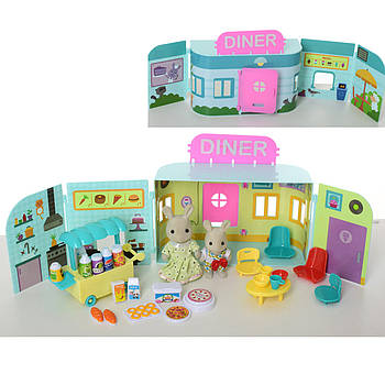Ігровий набір Сільваніан Феміліс "Закусочна" (31 елемент, 2 флоксових героя, меблі, в коробці) CJ 888-003