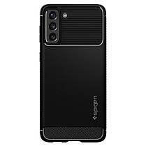 Чохол Spigen для Samsung Galaxy S21 — Rugged Armor, Black (ACS02421), фото 3