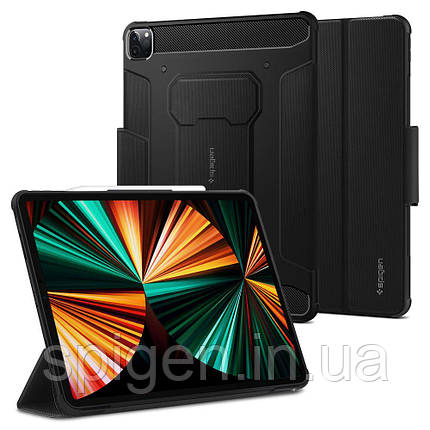 Чохол Spigen для iPad Pro 12.9" (2021) — Rugged Armor PRO, Black (ACS02889), фото 1