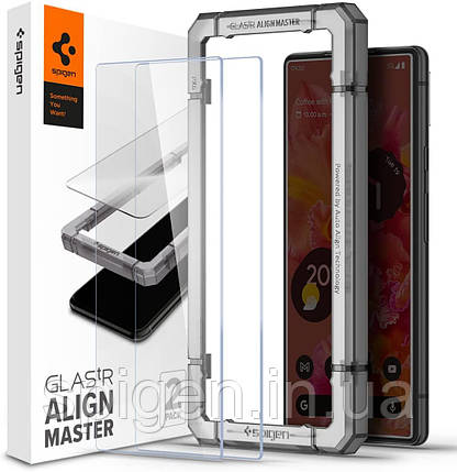 Захисне скло Spigen для Google Pixel 6 — (2 шт.) Glas.tR AlignMaster (AGL04164), фото 1