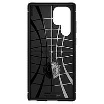 Чохол Spigen для Samsung Galaxy S22 Ultra — Rugged Armor, Black (ACS03914), фото 4