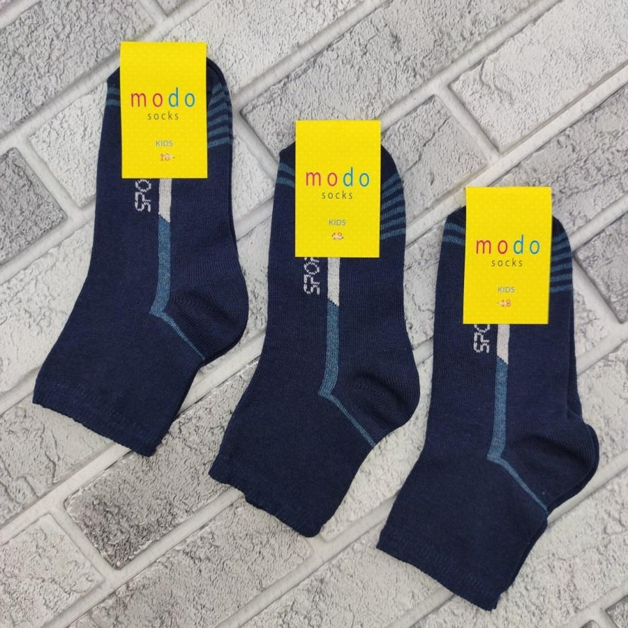 Шкарпетки дитячі високі весна/осінь р.18 спорт смужка сині modo socks 30033739