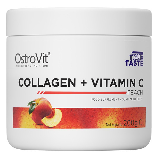 Для суглобів і зв'язок OstroVit Collagen + Vitamin C 200 грам Персик