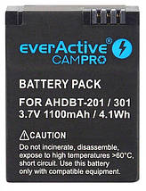 Акумулятор everActive CamPRO (EVB023), GoPro Hero 3/3+ (AHDBT-301) LiPo 1100mAh, фото 3