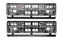 Рамка крепления автомобильных номеров универсальная черная комплект 2 шт. пластик Mammooth