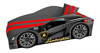 Гоночная детская кровать машинка Lamborghini с матрасом 150х70 см, с ящиком