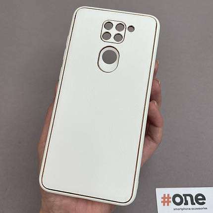 Чохол для Xiaomi Redmi Note 9 шкіряний щільний матовий чохол на телефон сяомі редмі нот 9 білий L8F, фото 1