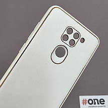 Чохол для Xiaomi Redmi Note 9 шкіряний щільний матовий чохол на телефон сяомі редмі нот 9 білий L8F, фото 4