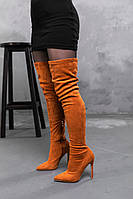 Ботфорти жіночі Fashion Wasp 3363 38 розмір 24,5 см Гірчичний 4228135