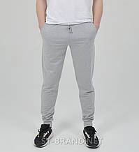 M (48), L (50). Чоловічі спортивні штани з манжетами, вільного покрою / трикотаж двунитка - світло-сірі