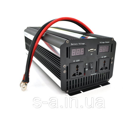 Інвертор напруги Voltronic Wm-12000(7200Вт), 12/220 с апроксимированою синусоїдою, 1 универсальна розетка+USB, клеми