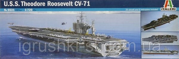Збірна модель (1:720) Авіаносець U.S.S. Theodore Roosevelt CVN-71