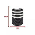 Металеві ковпачки на ніпель з логотипом Skoda чорний, фото 5