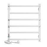 Рушникосушка електрична Flyme White EF 600L (терморегулятор, таймер) ліве підключення, фото 3